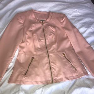 Vegan Leather Peplum Jacket
